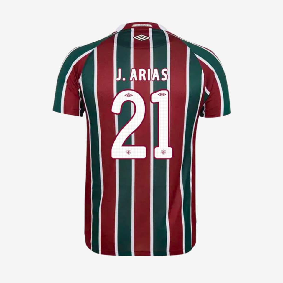 Camisa Umbro Fluminense 2025/26 I - Jhon Arias 21 - vista frontal