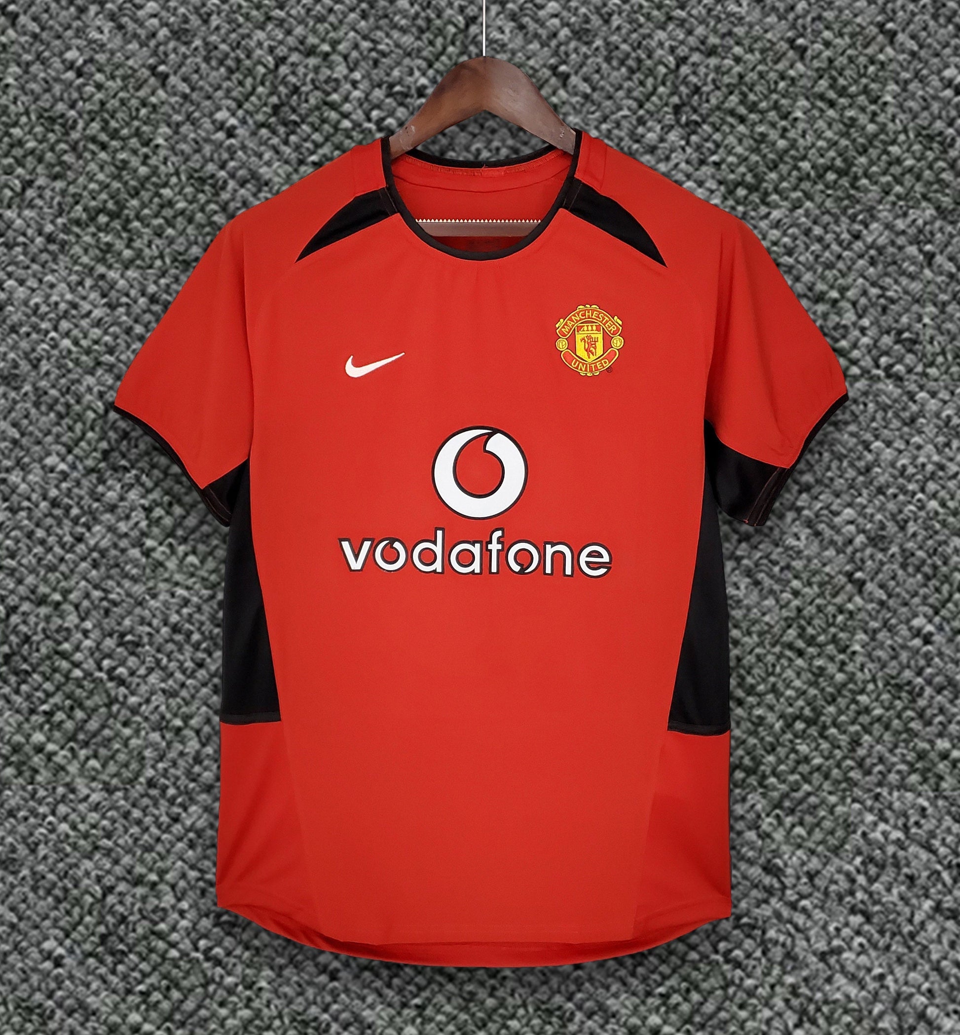 Camisa Manchester United 02/04 - Versao Retro - vista traseira