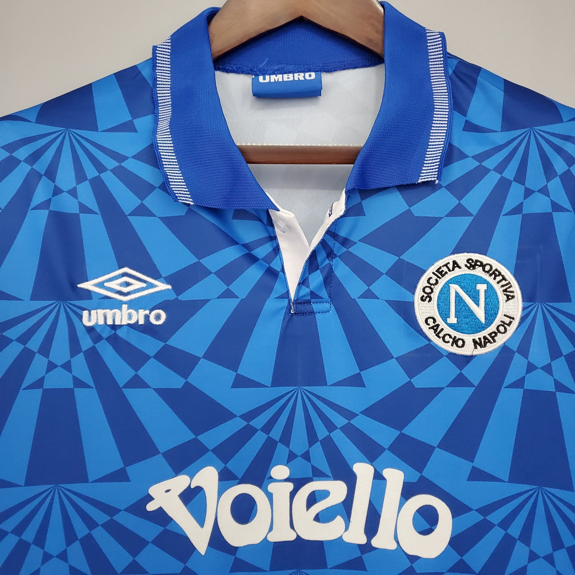 Camisa Napoli Titular 91/93 - Versao Retro - detalhe