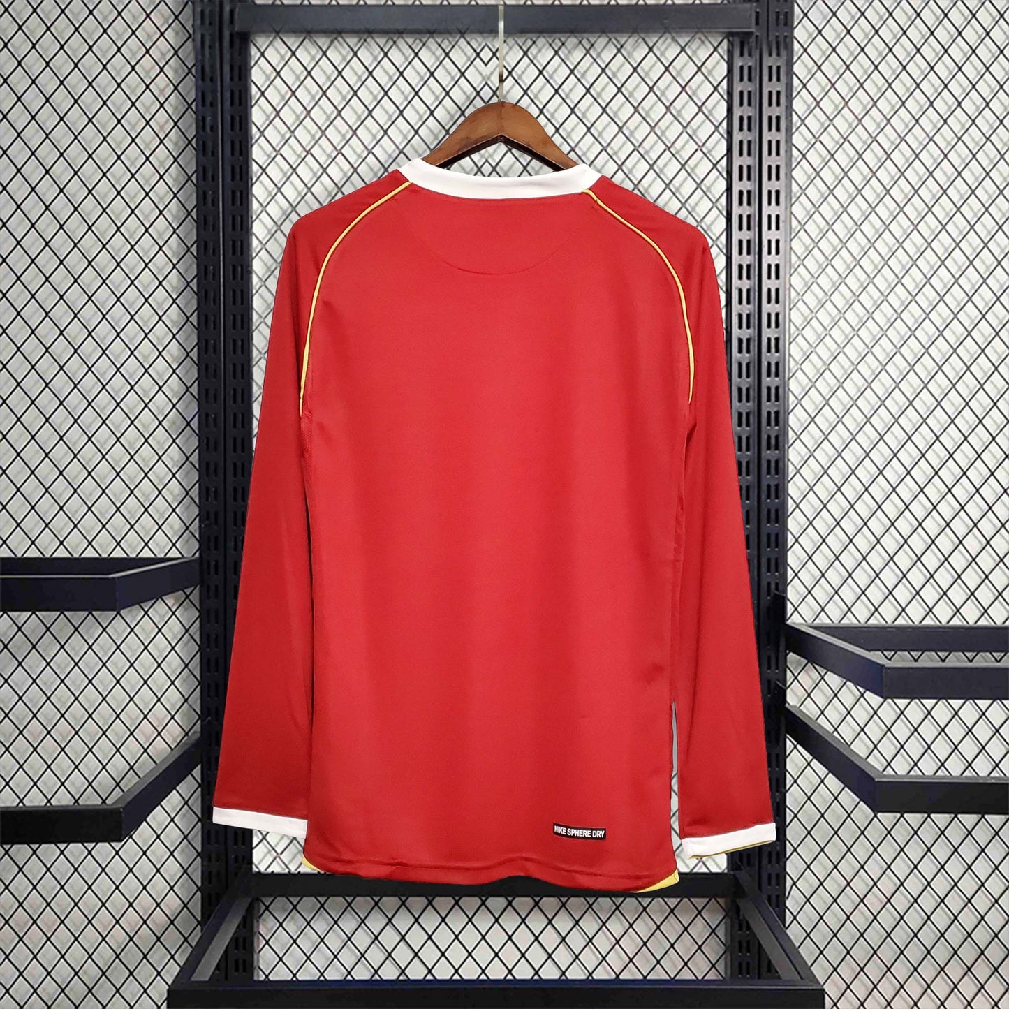 Camisa Manchester United Home 2006 - Versao Retro Manga Longa - vista traseira