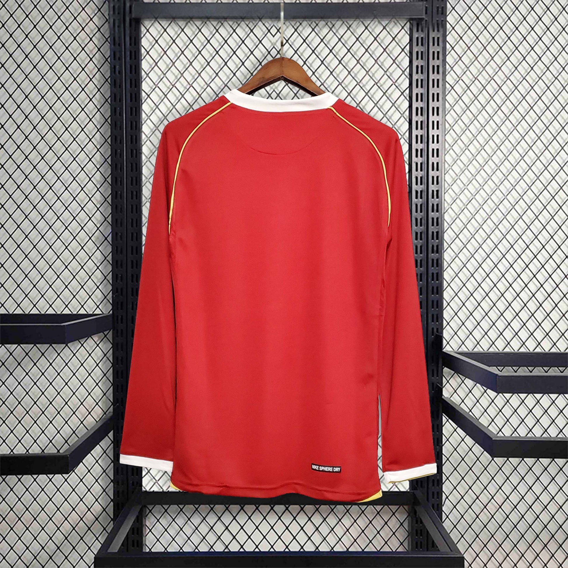 Camisa Manchester United Home 2006 - Versao Retro Manga Longa - vista traseira