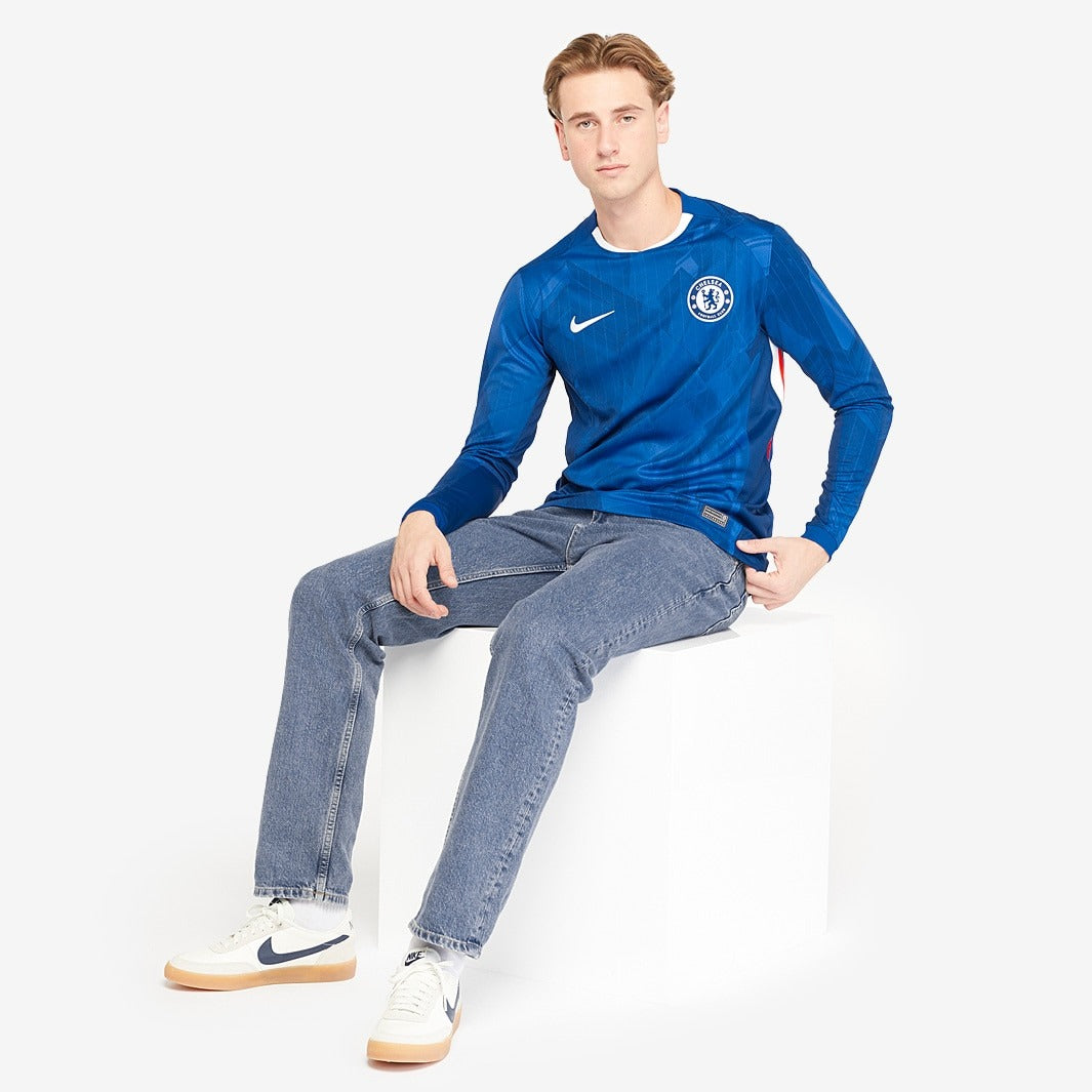Camisa Nike Chelsea 2025/26 I Manga Longa Torcedor - vista traseira