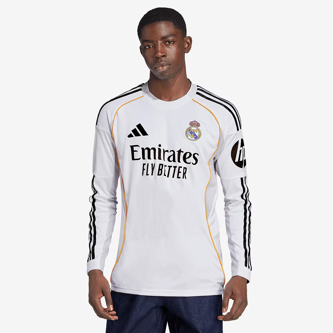 Camisa Adidas Real Madrid 2025/26 I Manga Longa - vista frontal