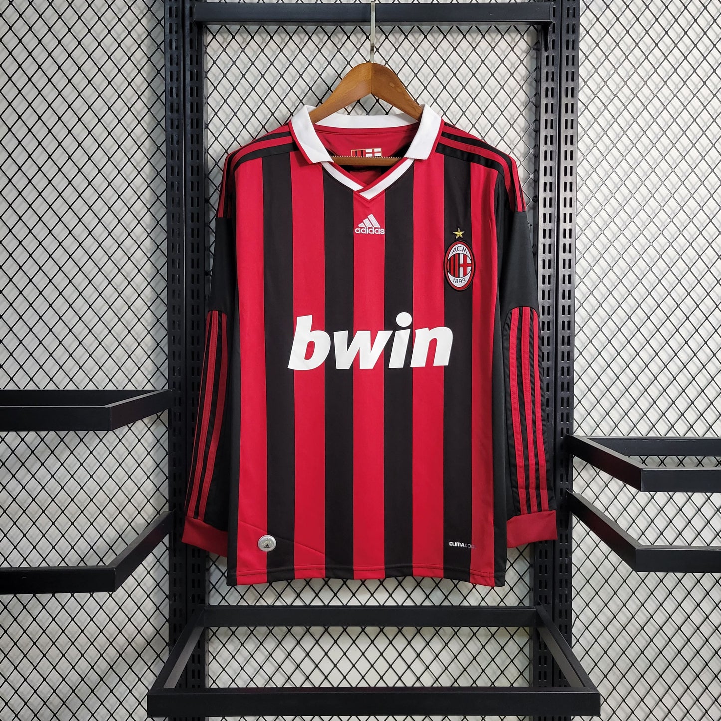 Camisa Milan Home 2009/10 - Versao Retro Manga Longa - vista traseira
