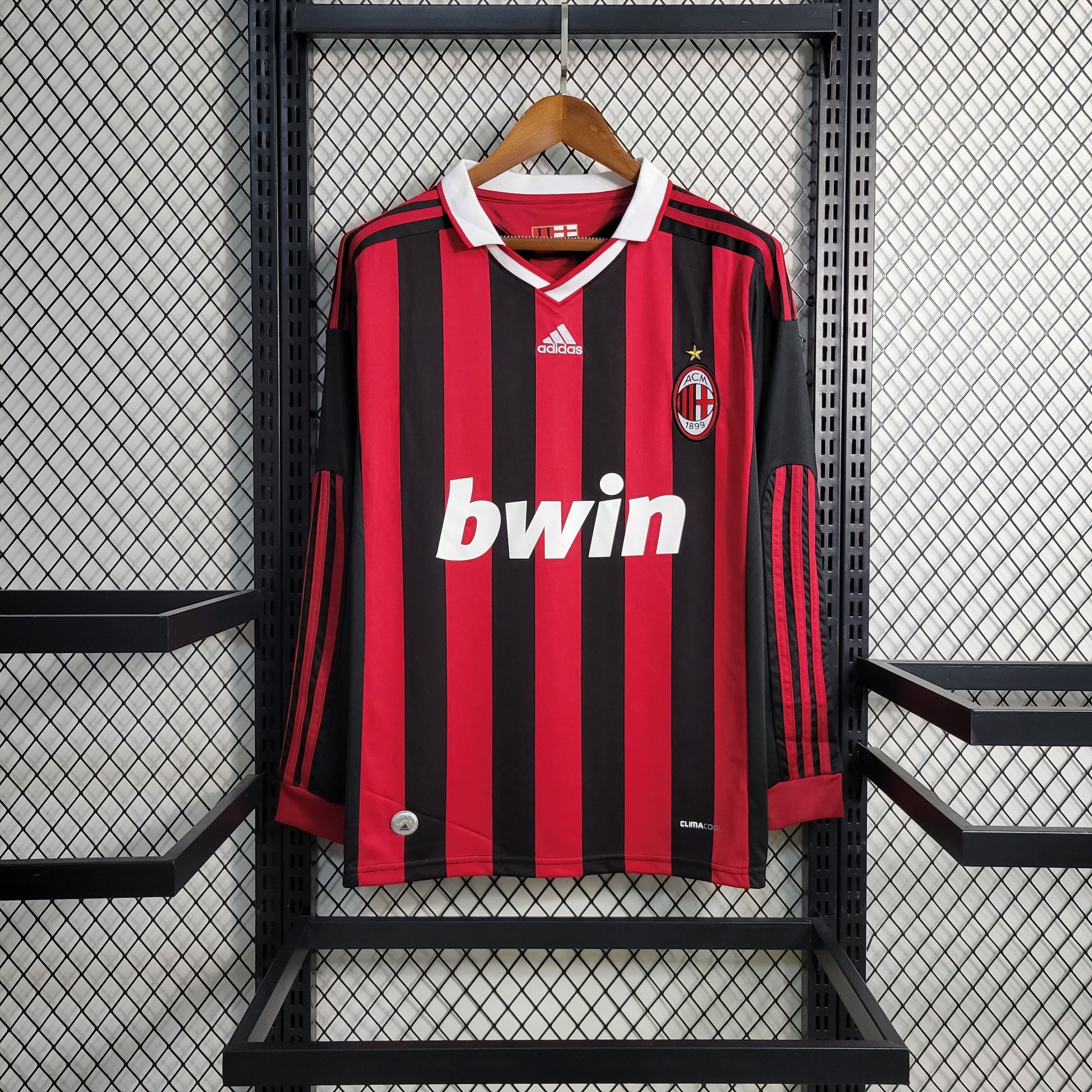 Camisa Milan Home 2009/10 - Versao Retro Manga Longa - vista traseira
