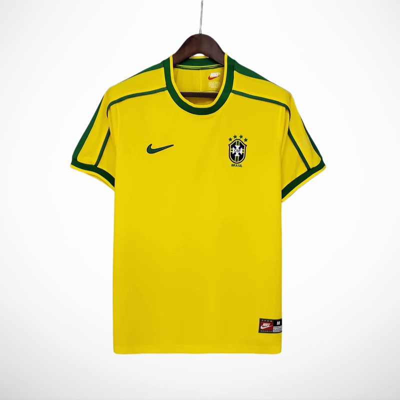 Camisa Selecao Brasil Home - Retro 1998 - detalhe