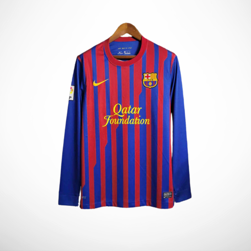 Camisa Barcelona Titular 11/12 - Versao Retro Manga Longa - vista frontal