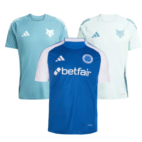 Kit 3 Camisas Cruzeiro I 2025/26