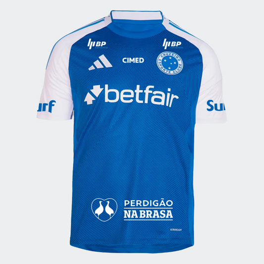 Camisa Adidas Cruzeiro 2025/26 I Com Patrocinios - vista frontal