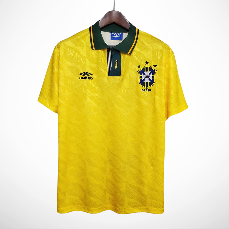 Camisa Selecao Brasil Home - Retro 1991/93 - detalhe