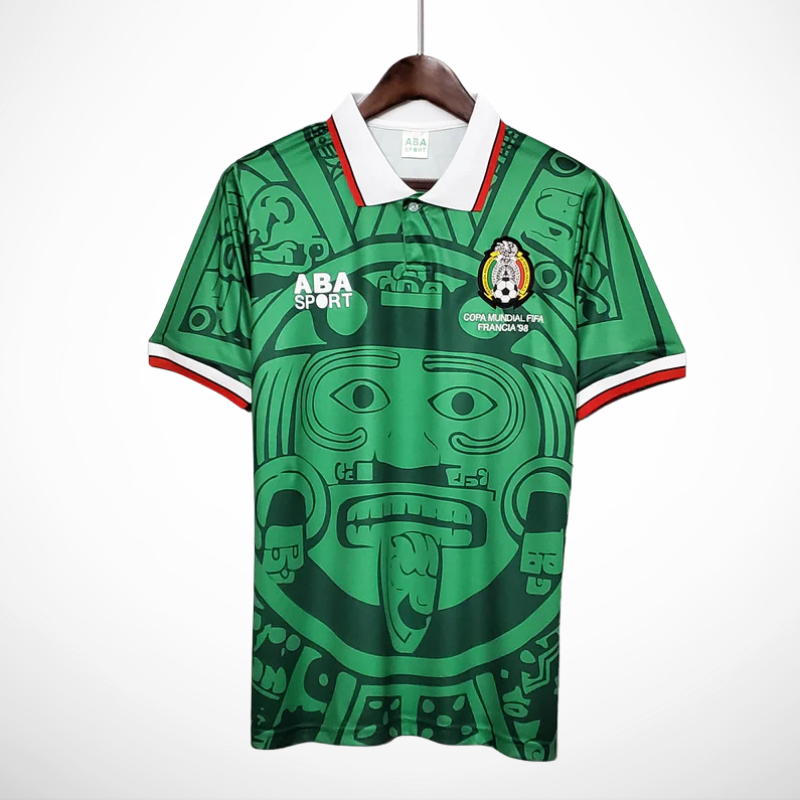 Camisa Mexico Titular 1998 - Versao Retro - vista frontal