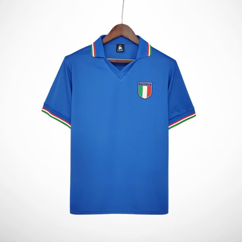 Camisa Italia Titular 1982 - Versao Retro - vista frontal