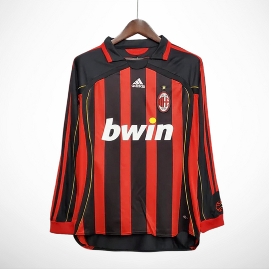 Camisa Milan Titular 06/07 - Versão Retrô Manga Longa