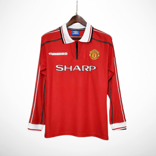 Camisa Manchester United Home 98/99 - Versao Retro Manga Longa - vista frontal