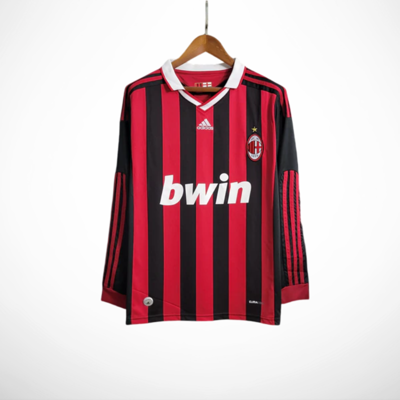 Camisa Milan Home 2009/10 - Versao Retro Manga Longa - vista frontal