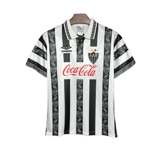 Camisa Atlético Mineiro Titular 1995 - Versão Retrô - Listrada