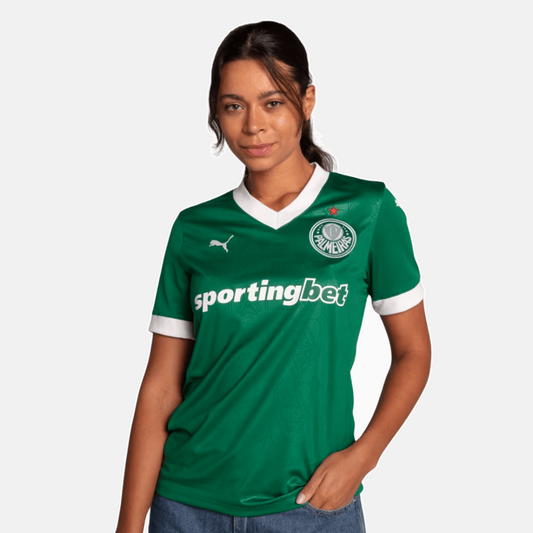 Camisa Feminina Puma Palmeiras 2025/26 I Torcedor - vista frontal