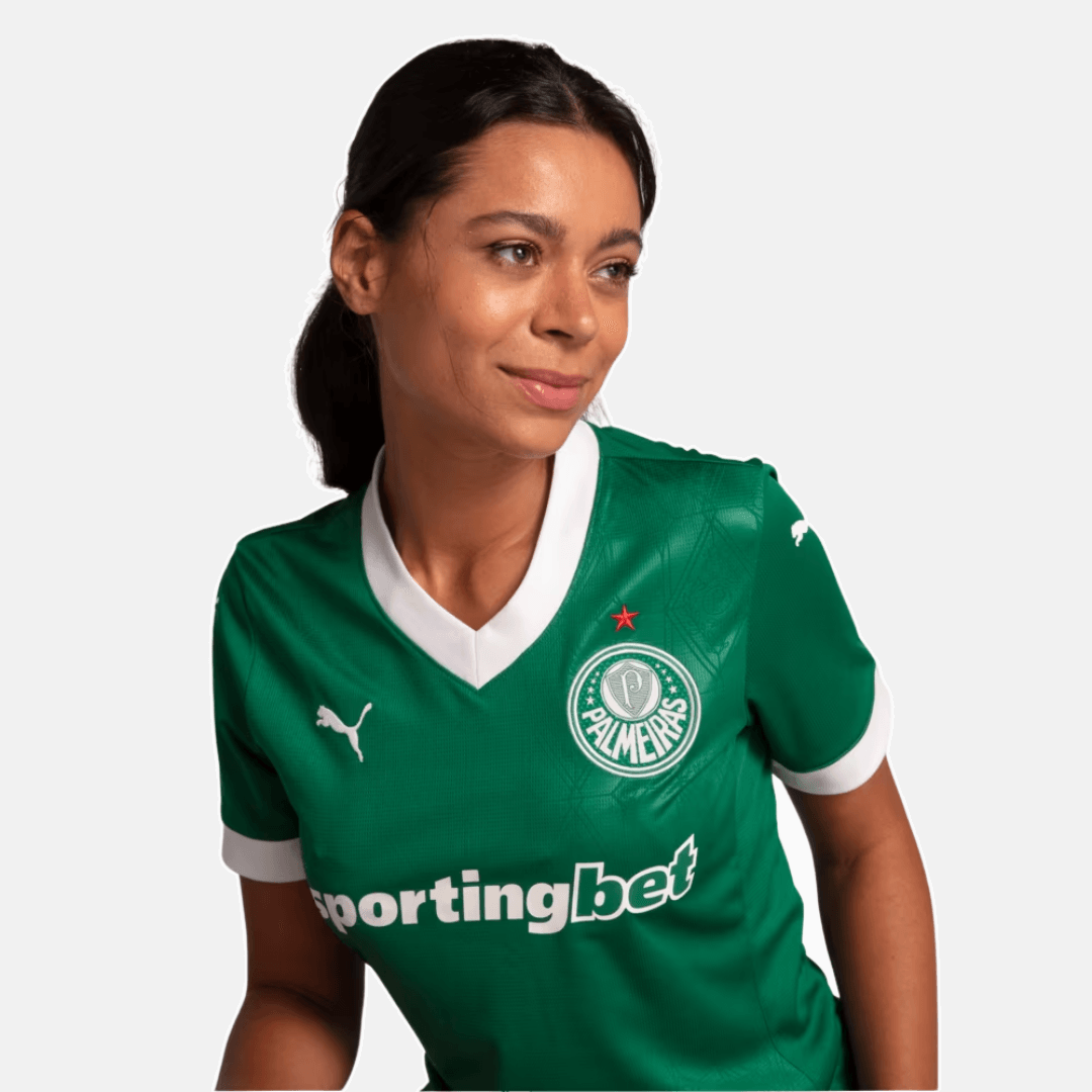 Camisa Feminina Puma Palmeiras 2025/26 I Torcedor - vista traseira