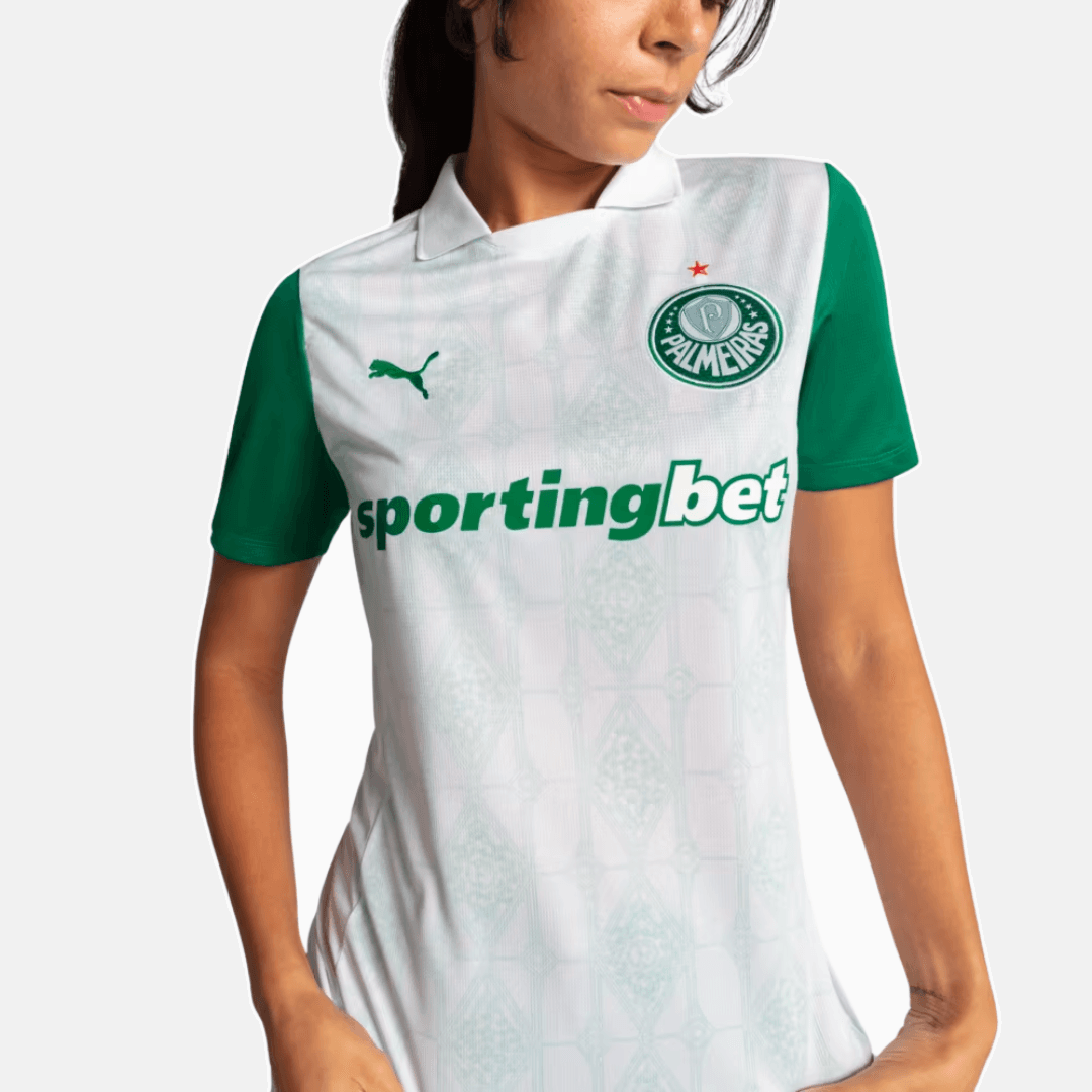 Camisa Feminina Puma Palmeiras 2025/26 II Torcedor - vista traseira