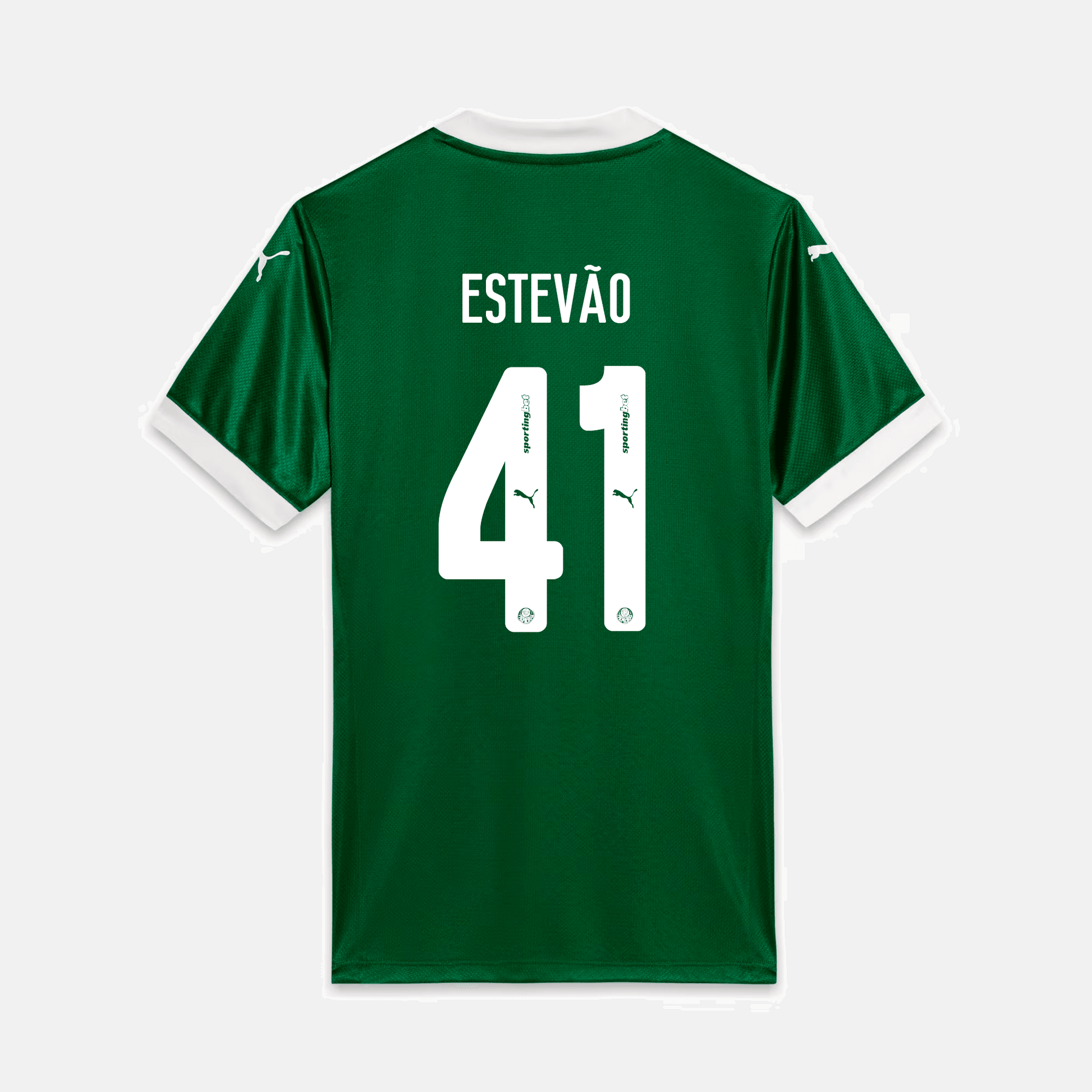 Camisa Puma Palmeiras 2025/26 I - Estevao N° 41 - vista frontal