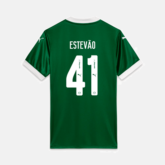 Camisa Puma Palmeiras 2025/26 I - Estevao N° 41 - vista frontal