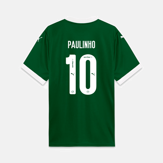 Camisa Puma Palmeiras 2025/26 I - Paulinho N° 10 - vista frontal
