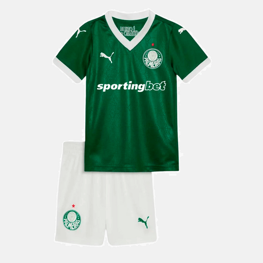 Conjunto Infantil Puma Palmeiras 2025/26 I - vista frontal