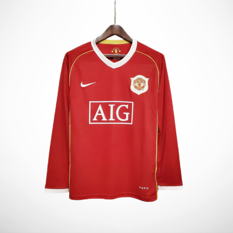 Camisa Manchester United Home 2006 - Versao Retro Manga Longa - vista frontal