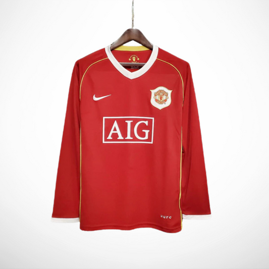 Camisa Manchester United Home 2006 - Versao Retro Manga Longa - vista frontal