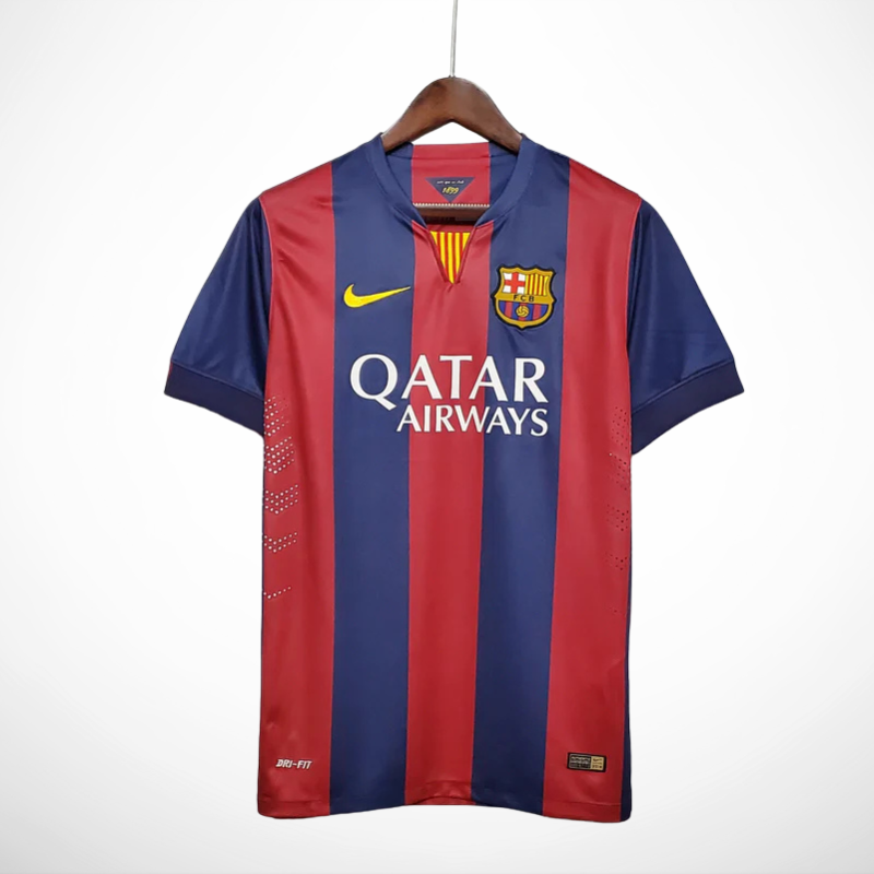 Camisa Barcelona Titular 14/15 - Versao Retro - detalhe