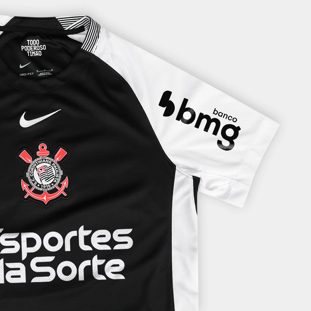 Camisa Nike Corinthians 2025/26 II Torcedor Com Patrocinios - detalhe
