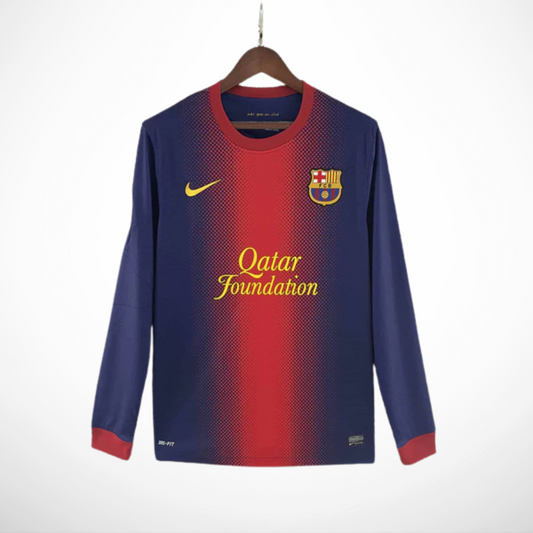 Camisa Barcelona Titular 12/13 - Versao Retro Manga Longa - vista frontal