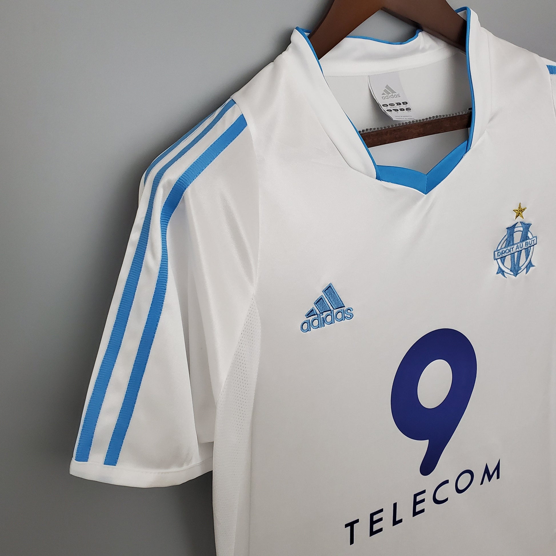 Camisa Olympique de Marseille Titular 02/03 - Versao Retro - detalhe