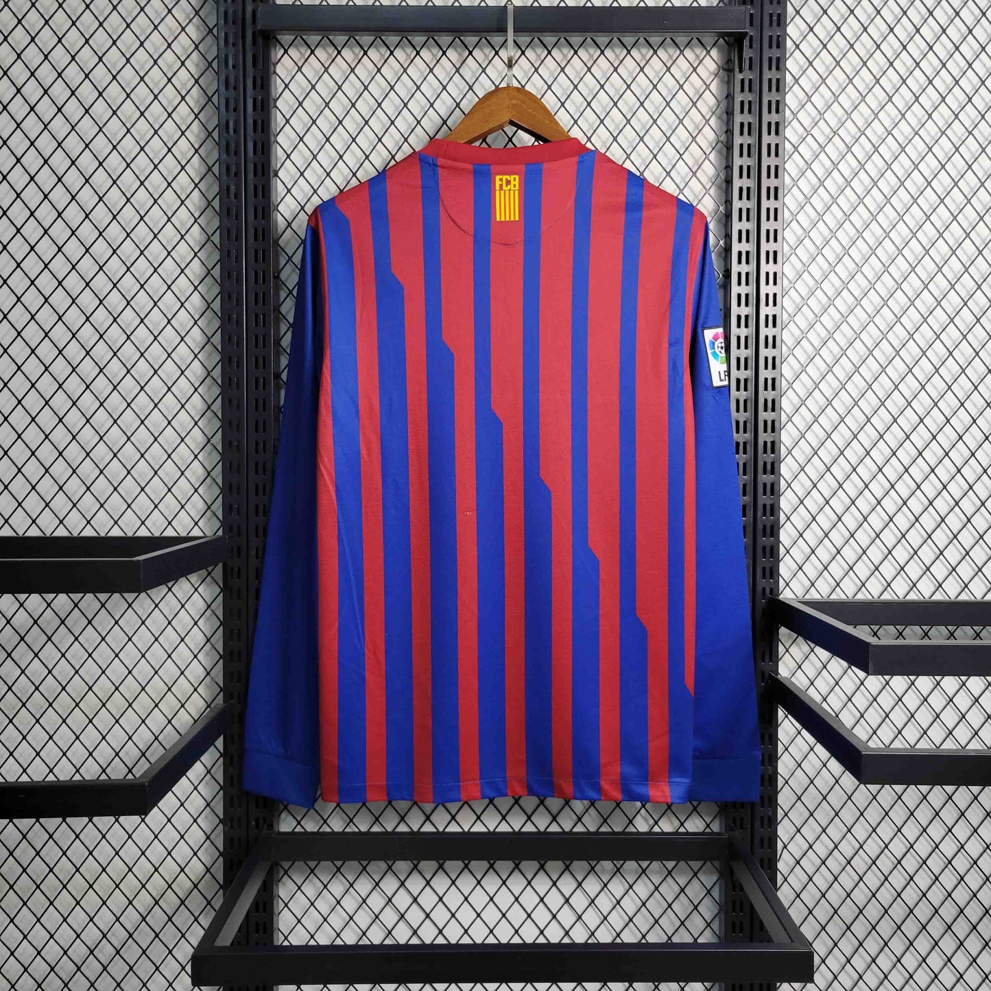 Camisa Barcelona Titular 11/12 - Versao Retro Manga Longa - vista traseira
