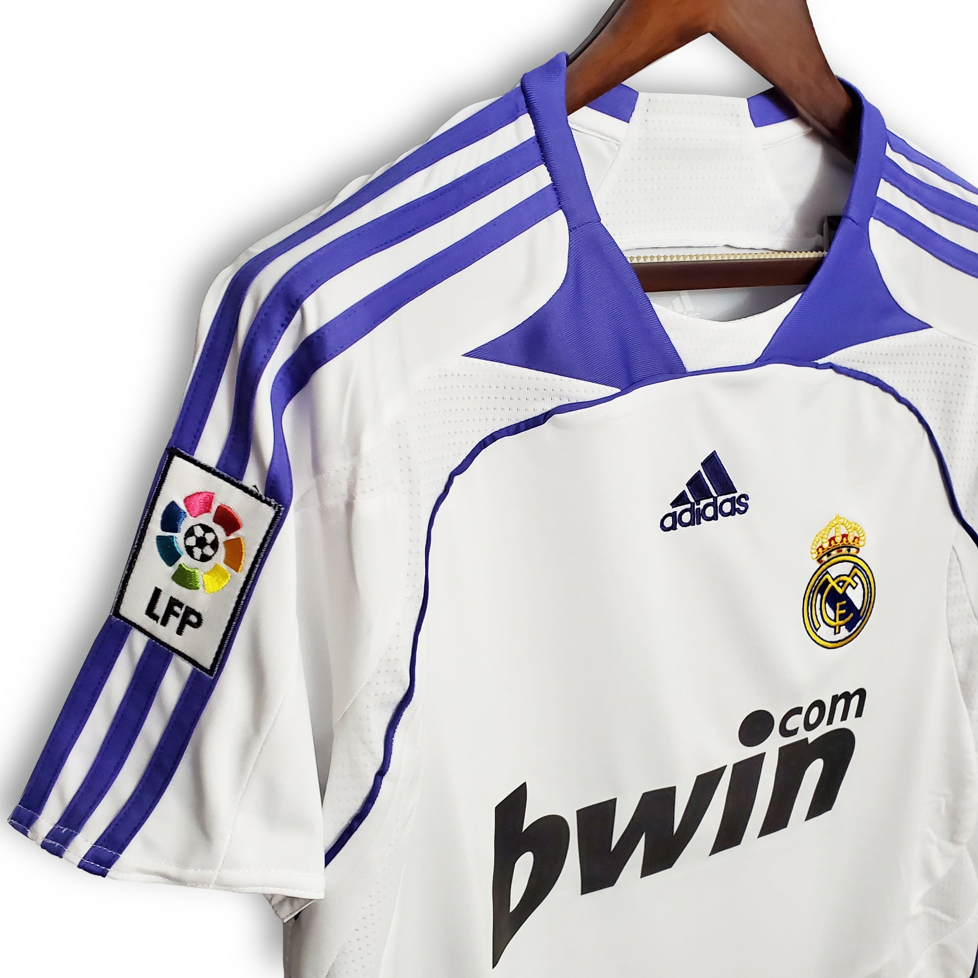 Camisa Real Madrid Home 07/08 - Versao Retro - detalhe