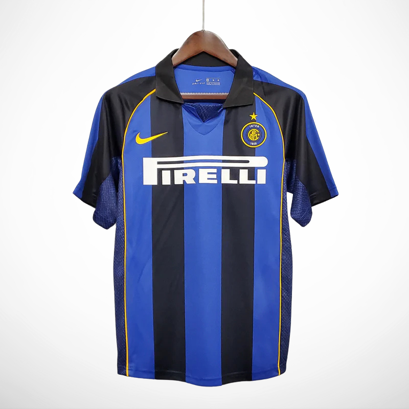 Camisa Inter de Milao Titular 01/02 - Versao Retro - detalhe