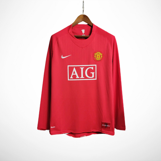 Camisa Manchester United Home 2007/08 - Versao Retro Manga Longa - vista frontal