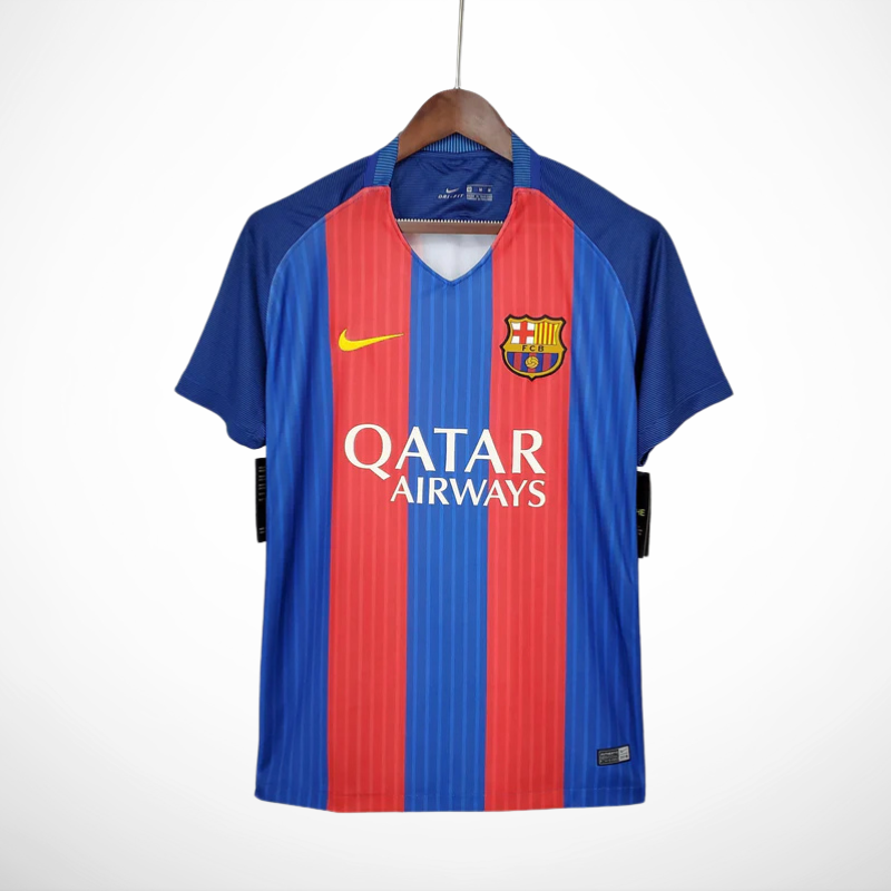 Camisa Barcelona Titular 16/17 - Versao Retro - detalhe