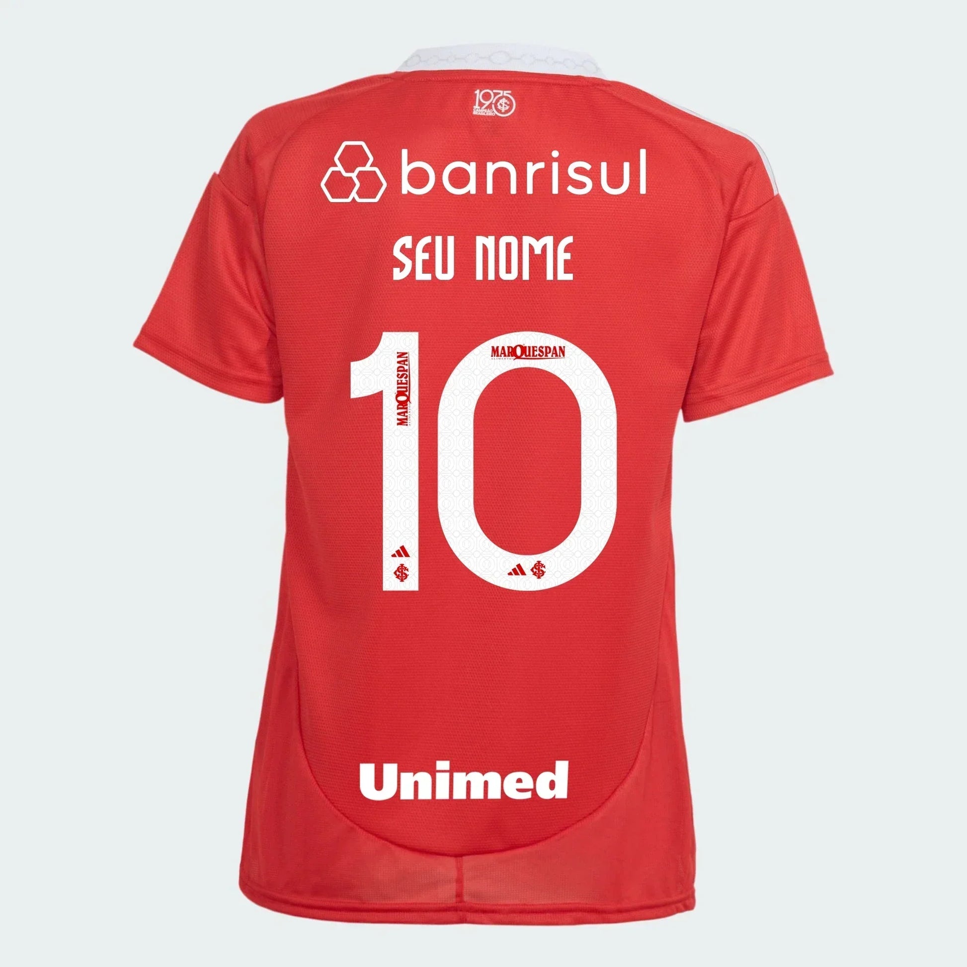 Camisa Feminina Adidas Internacional 2025/26 I Com Patrocinios - vista traseira