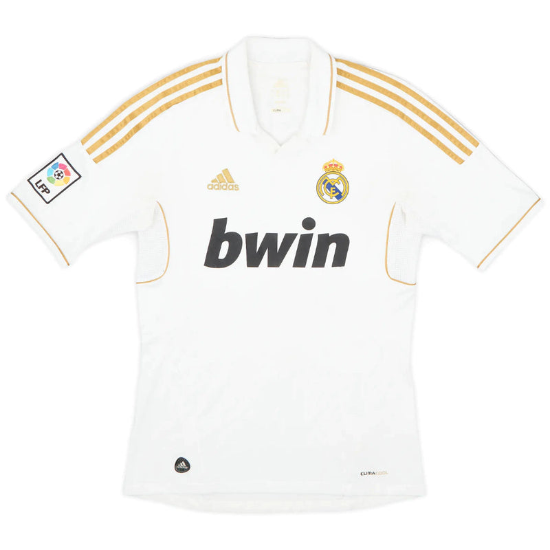 Camisa Real Madrid Home 11/12 Retrô - Branca e Dourada