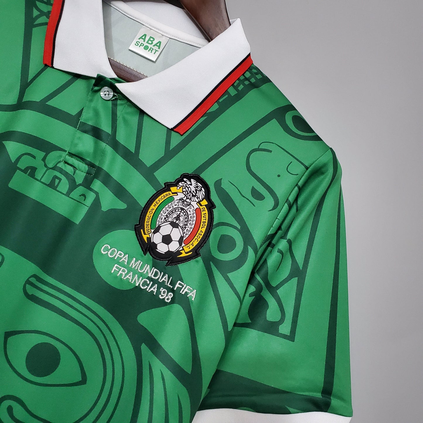 Camisa Mexico Titular 1998 - Versao Retro - vista traseira