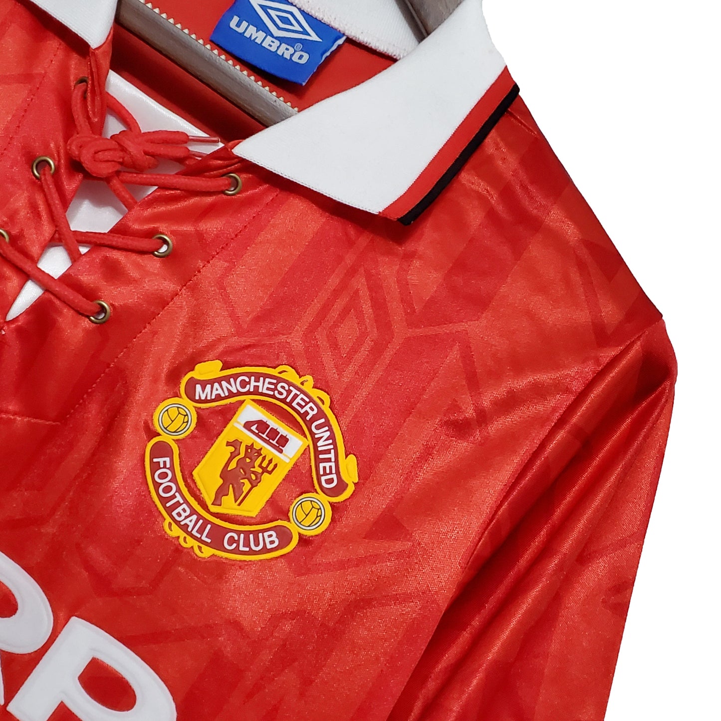 Camisa Manchester United 1992 - Versao Retro - vista traseira