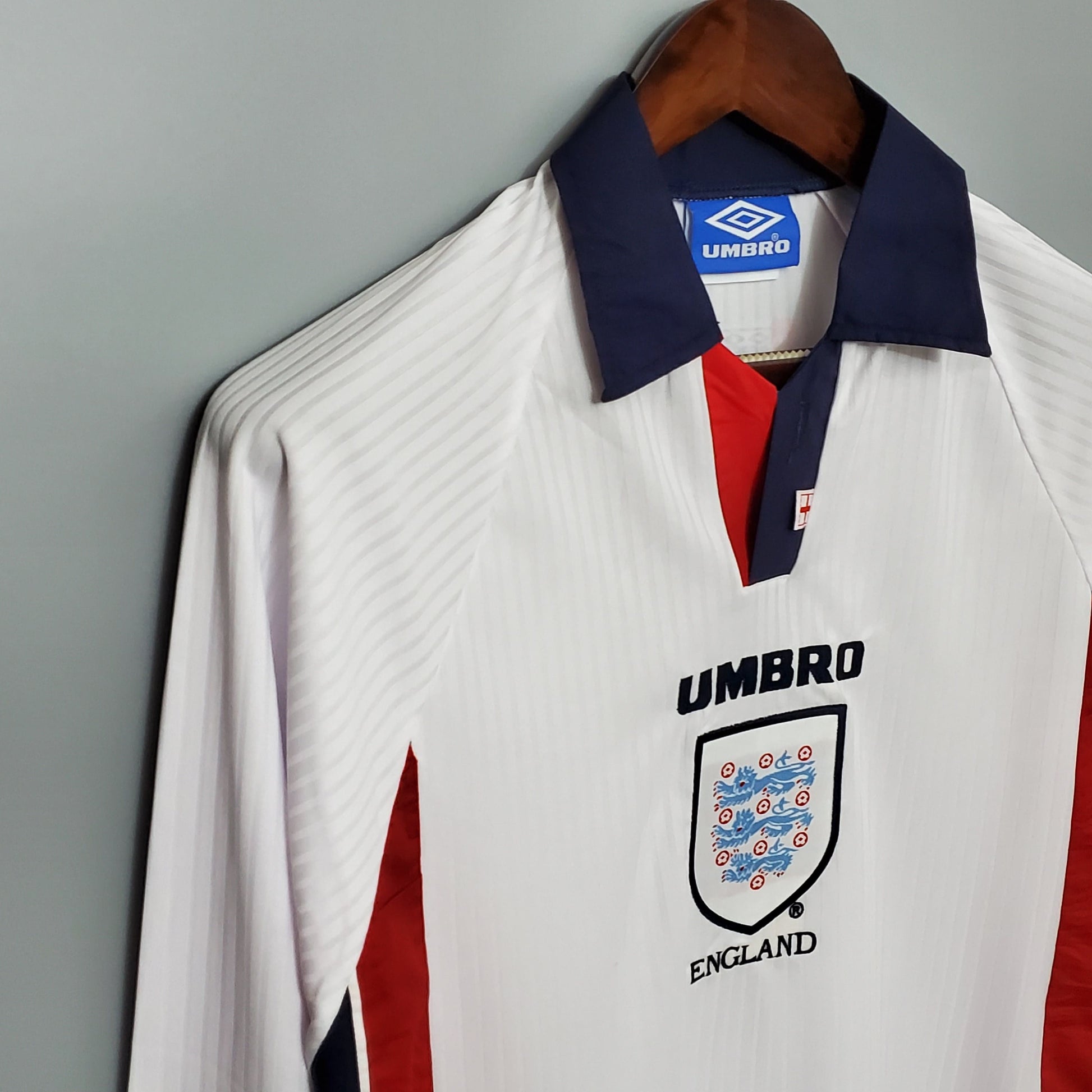 Camisa Inglaterra 98 - Versao Retro Manga Longa - imagem 4