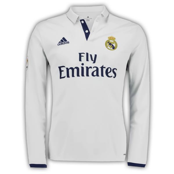 Camisa Real Madrid Retrô 16/17 I Manga Longa - Masculina