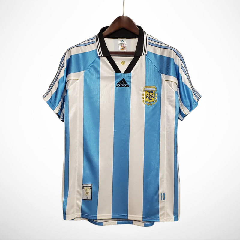 Camisa Argentina Titular 1998 - Versao Retro - vista frontal