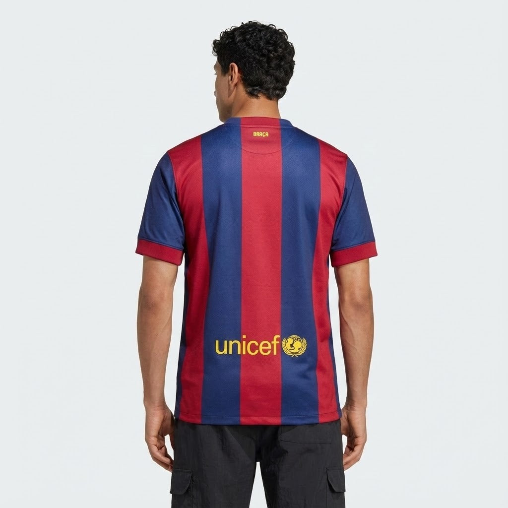 Camisa Barcelona Titular 14/15 - Versao Retro - vista traseira