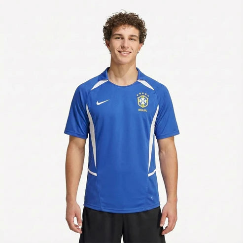 Camisa Selecao Brasil II - Retro 2002 - vista frontal