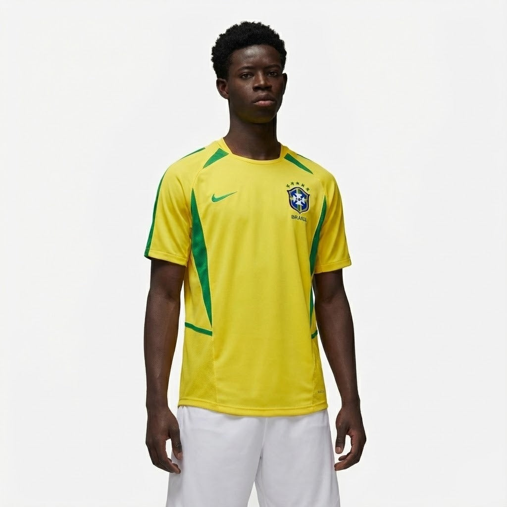 Camisa Selecao Brasil Home - Retro 2002 - vista frontal