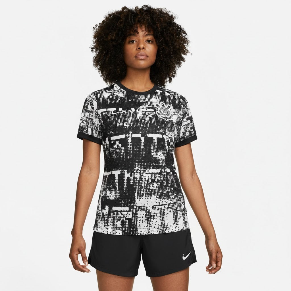 Camiseta Corinthians Feminina 2026 Pre-Jogo - vista frontal