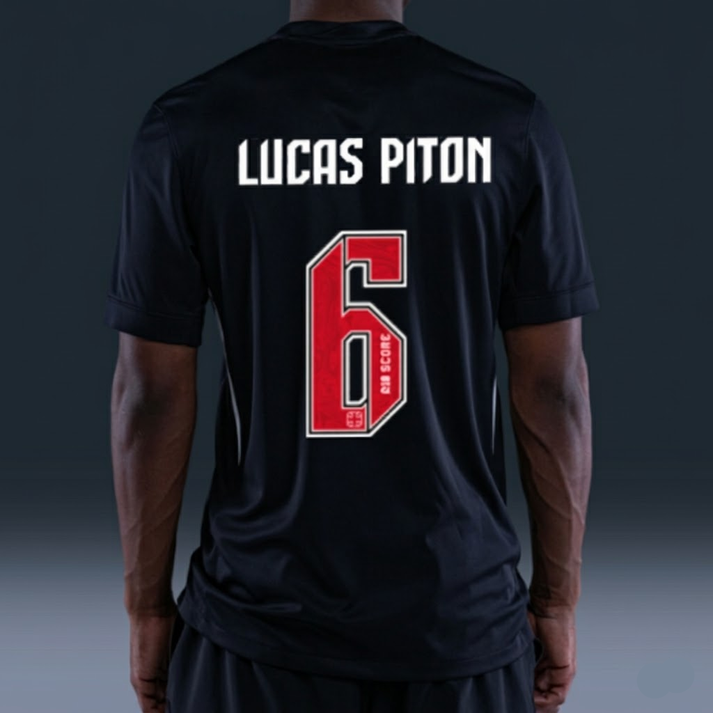 Camisa Vasco 2026/27 I LUCAS PITON N° 6 - vista frontal